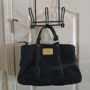 Y2K Style Victoria’s Secret Black Canvas Speedy Duffle Bag Gold Hardware Classic